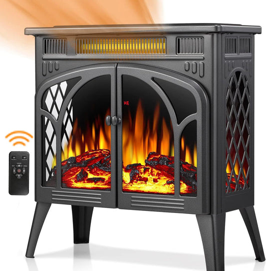 Electric Fireplace Stove Heater with 3D Logs