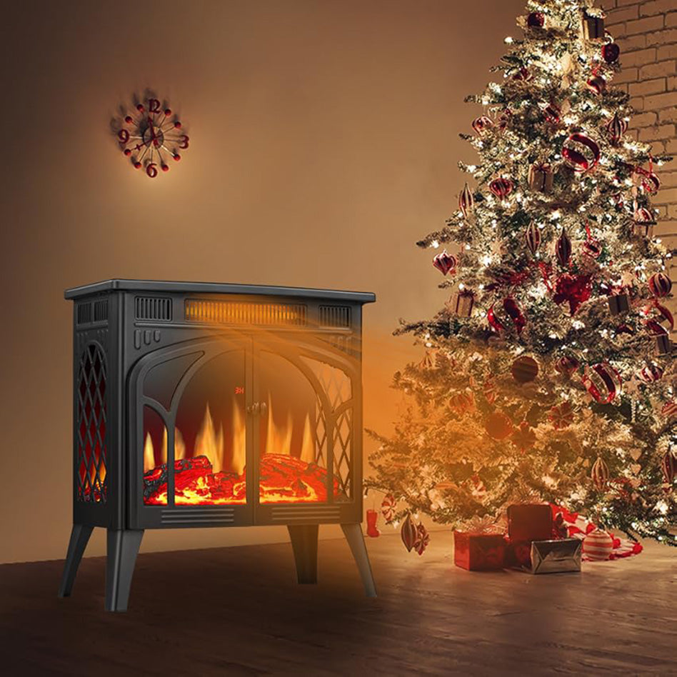 Electric Fireplace Stove Heater with 3D Logs