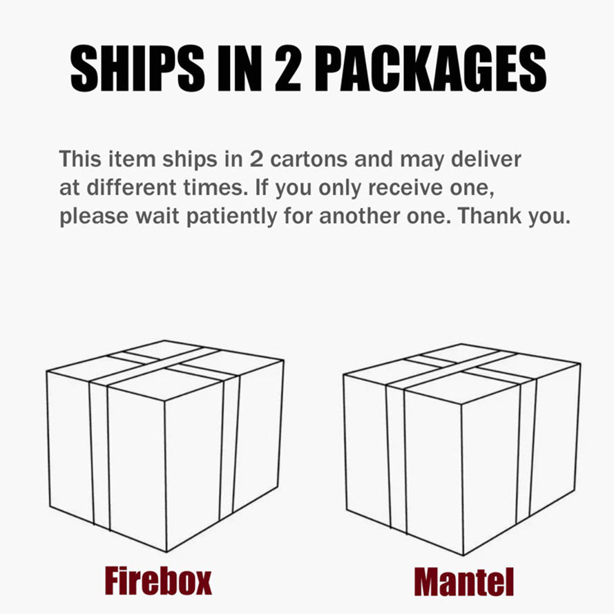 44-inch Corner Electric Fireplace with Mantel Shelf Kit