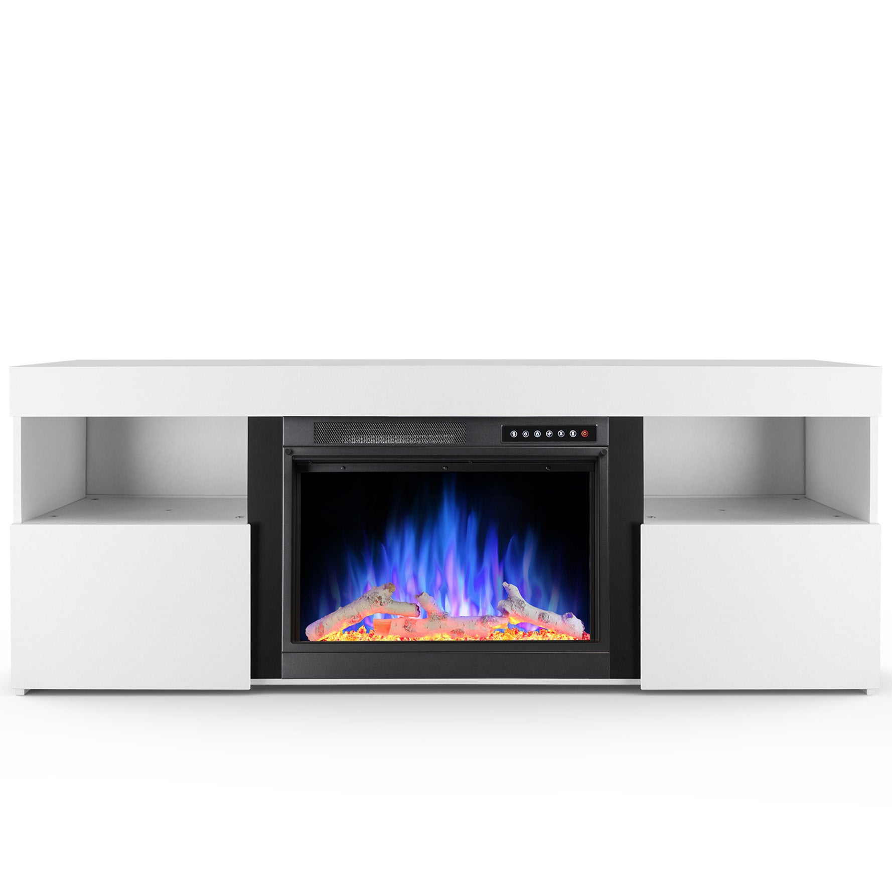 60'' Fireplace TV Stand Mantel Shelf Wooden Surround Fireplace Freestanding