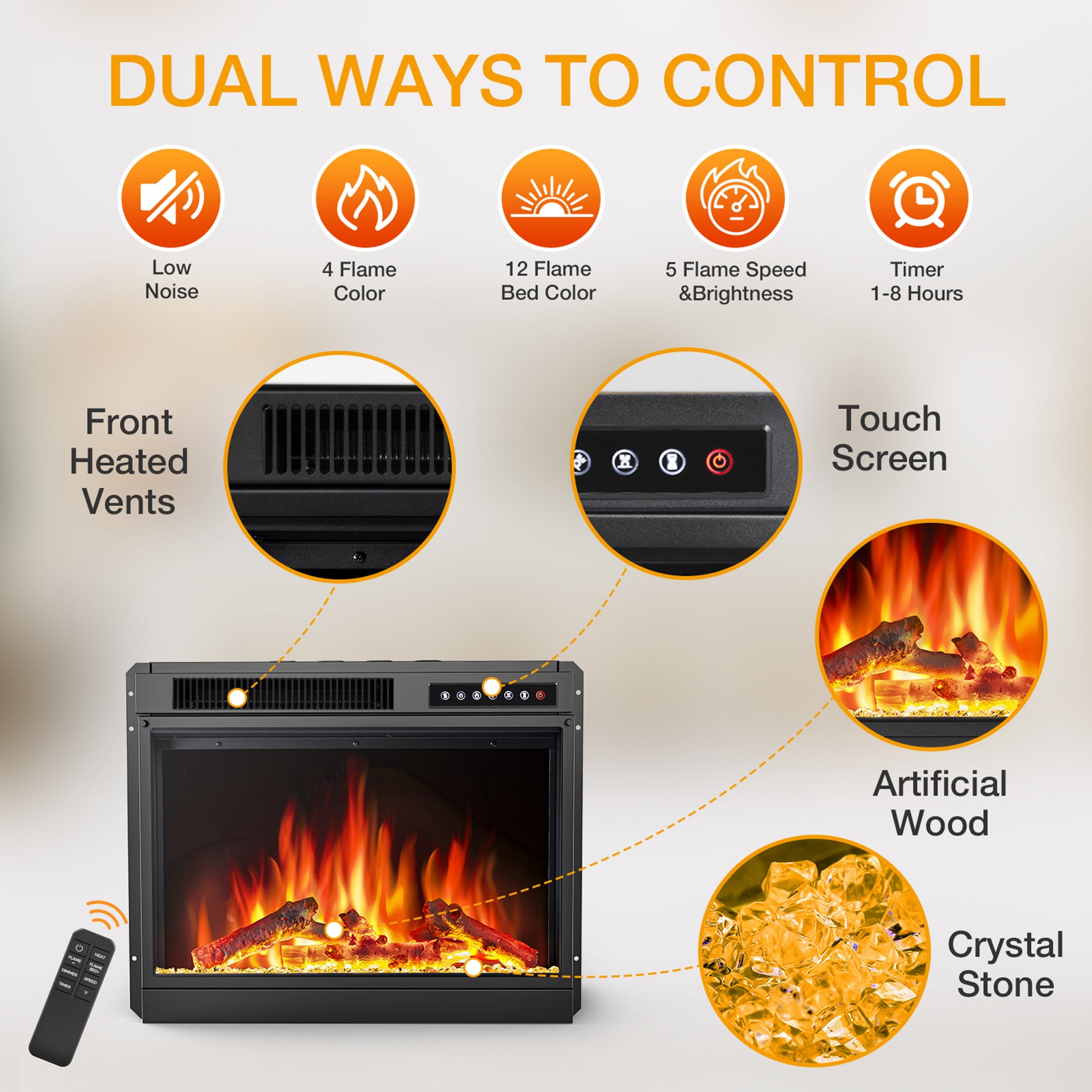 60'' Fireplace TV Stand Mantel Shelf Wooden Surround