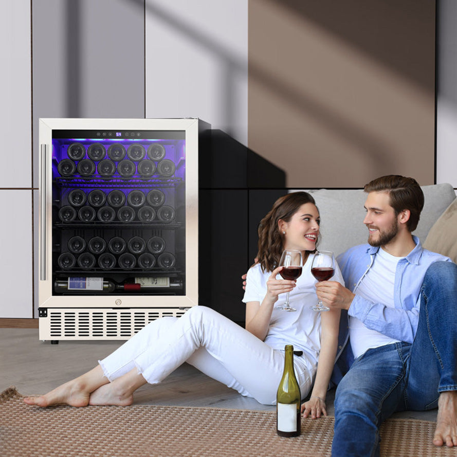 23.5'' W 46 Bottle & 156 Cans Single Zone Beverage Refrigerator Cooler