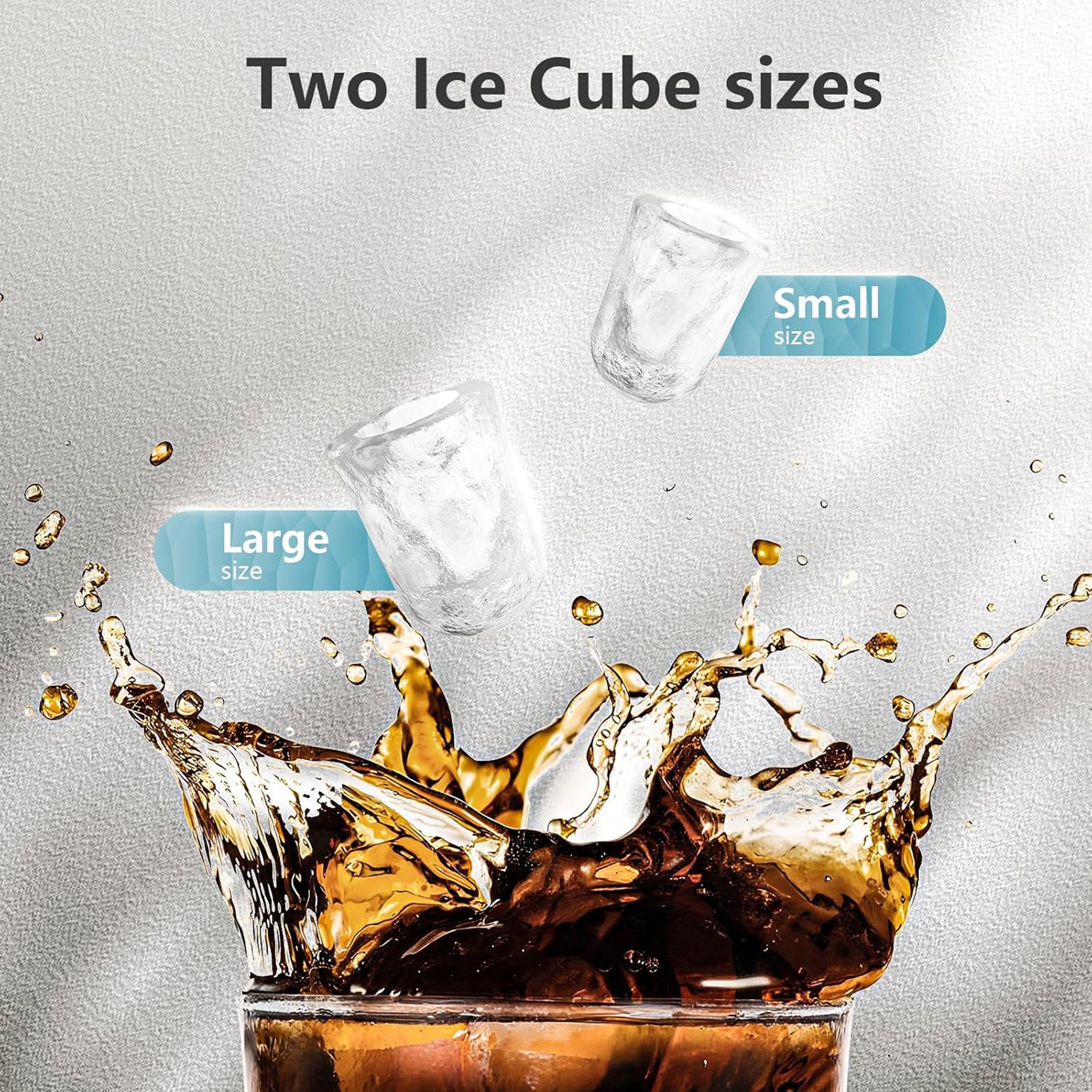 26 lbs/24H Countertop Ice Maker, 9 Ice Cubes in 6 Mins