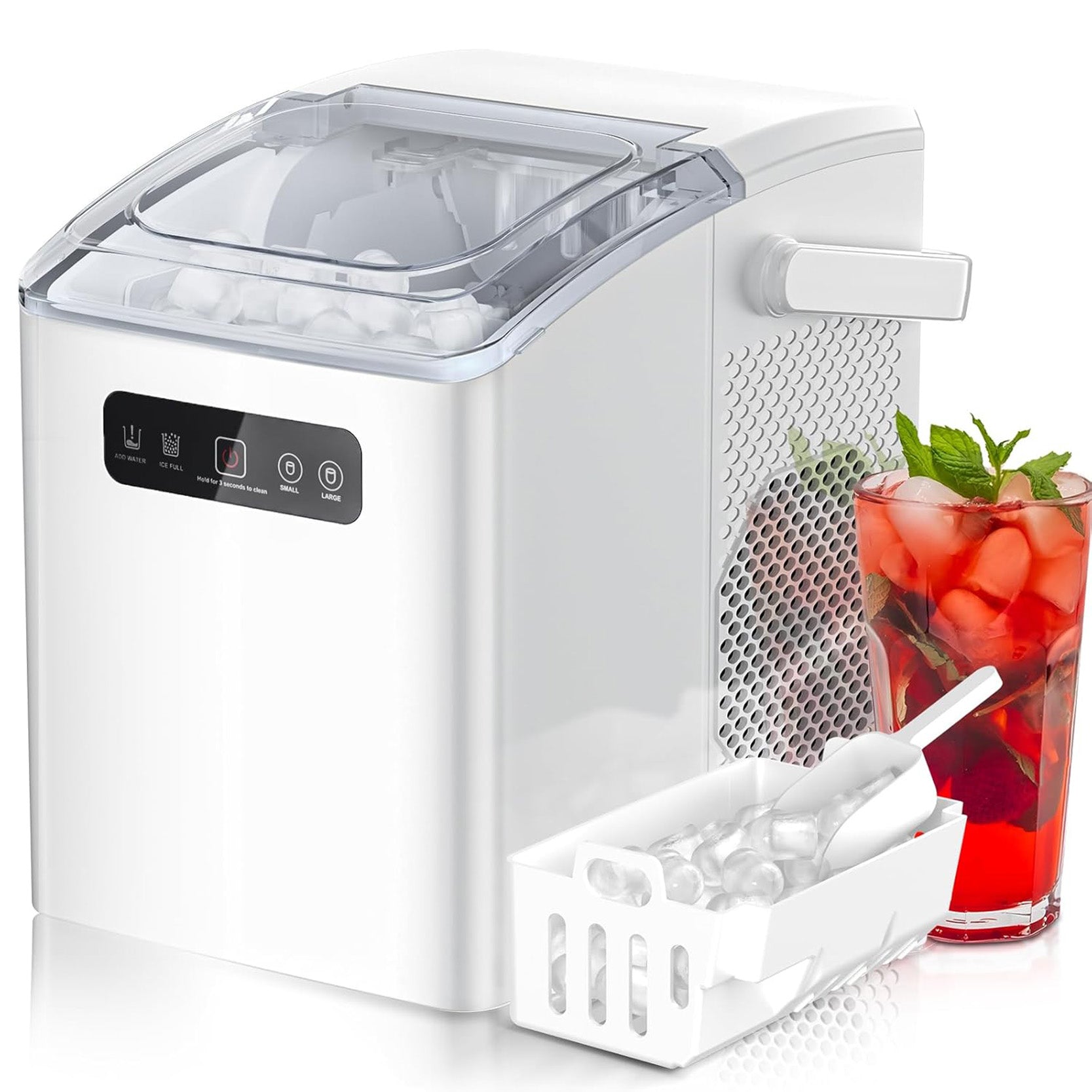 26 lbs/24H Countertop Ice Maker, 9 Ice Cubes in 6 Mins