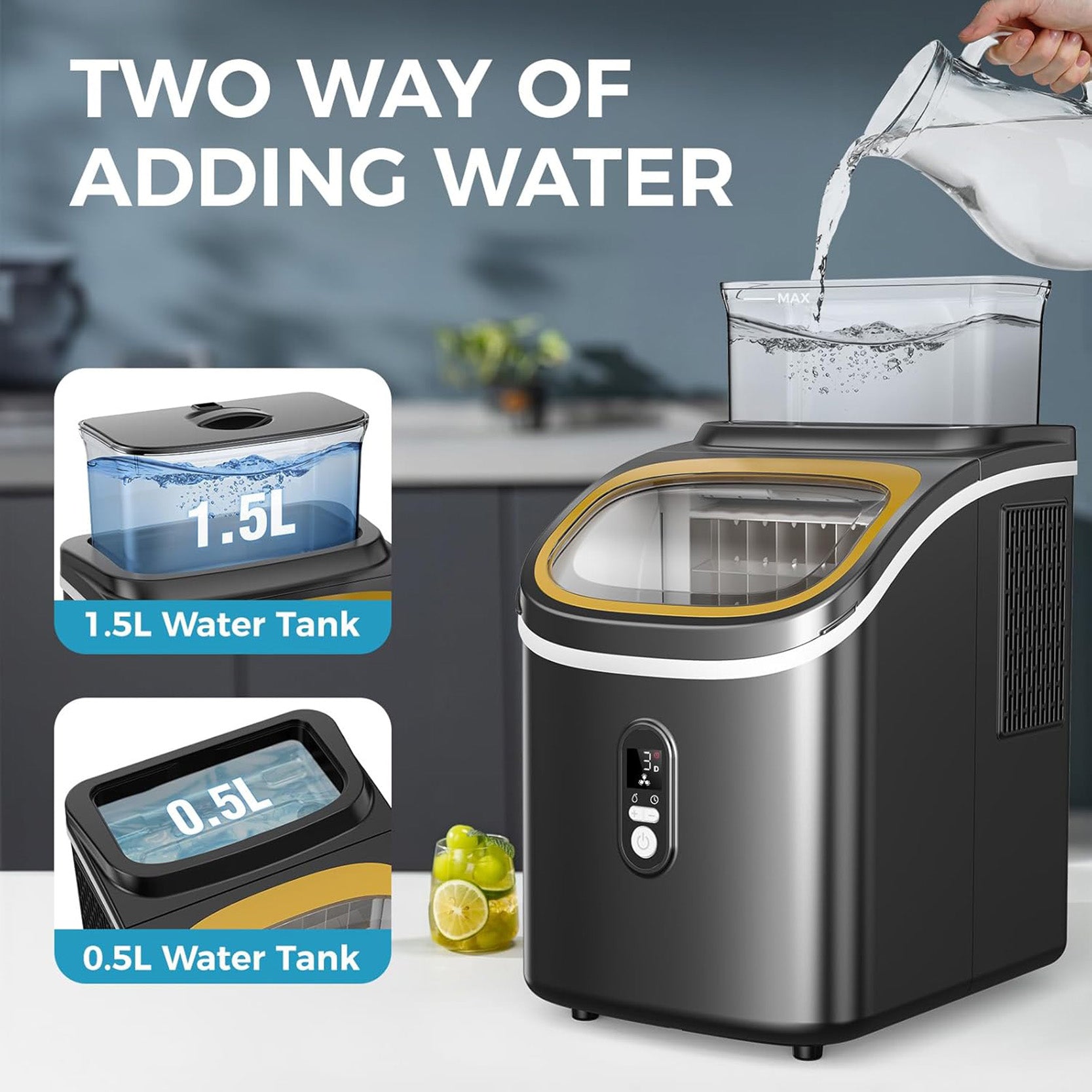 30lbs/24H Countertop Cube Ice Maker