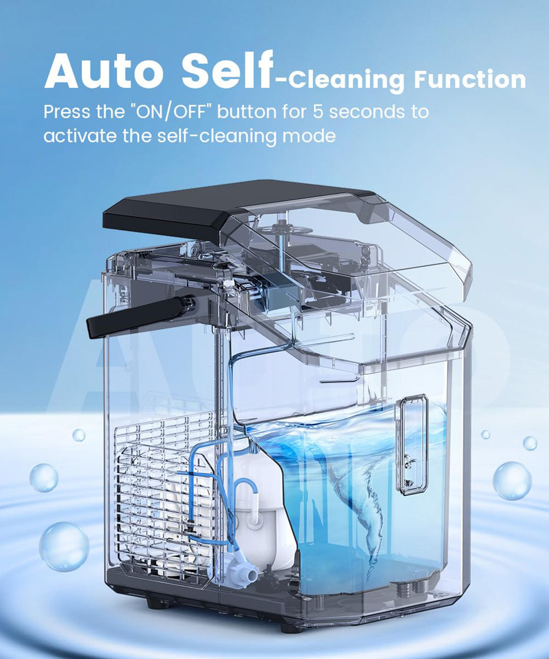 34lbs/24H Nugget Ice Maker Countertop with Soft Chewable Ice