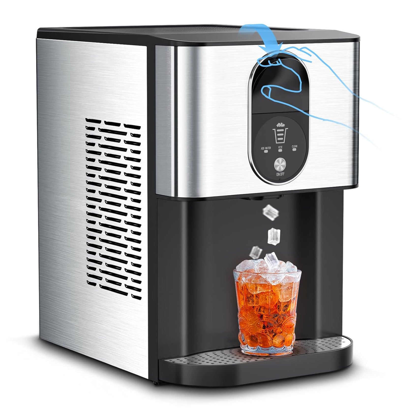 44lbs/24H Nugget Ice Maker Countertop Dispenser