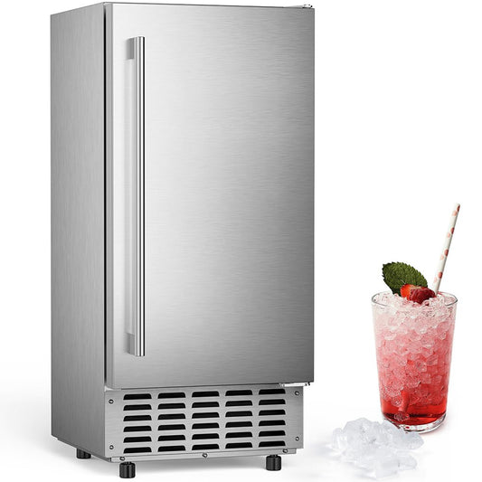 Commercial Nugget Ice Maker 66lbs/24H,Silent Smart