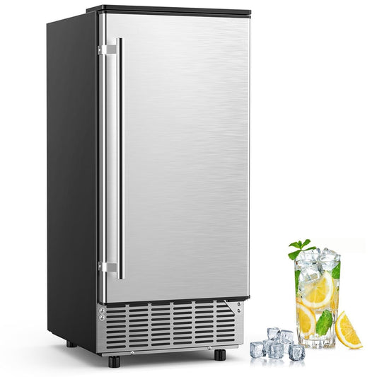 Commercial Cube Ice Maker 80lbs/24H, Reversible Door