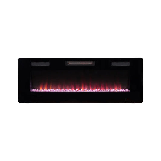 Ultra-Thin Electric Fireplace 30/36/42/50/60/68 Inch - Recessed or Wall Mounted